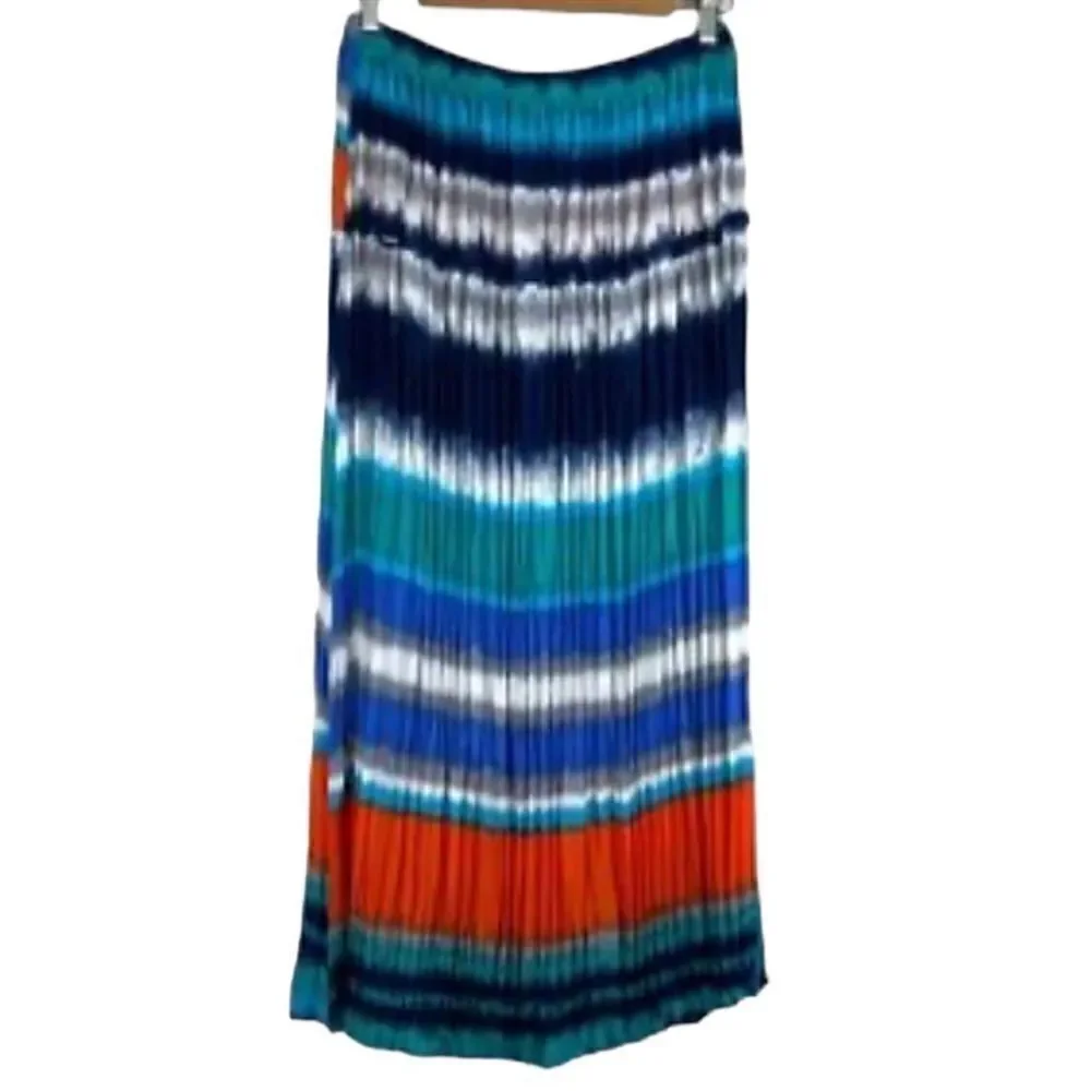 Jennie & Marlis Striped Multicolored Maxi Skirt(Size Large)